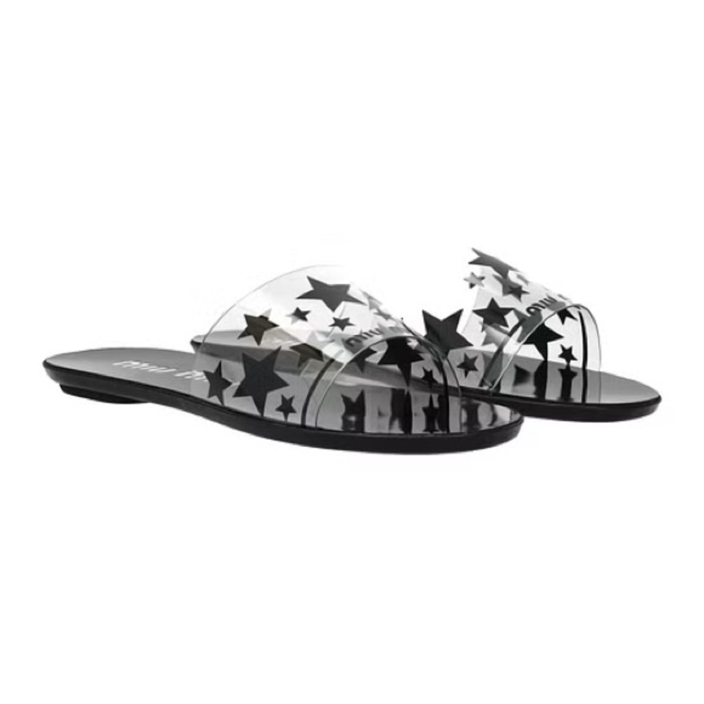 Miu Miu Transparent star sandals